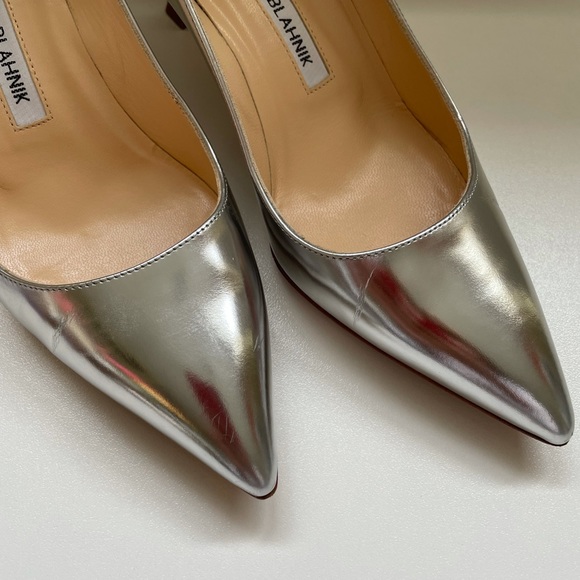 Manolo Blahnik Silver Pumps - Picture 9 of 11